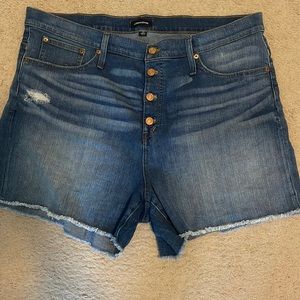 JCrew button fly Jean short